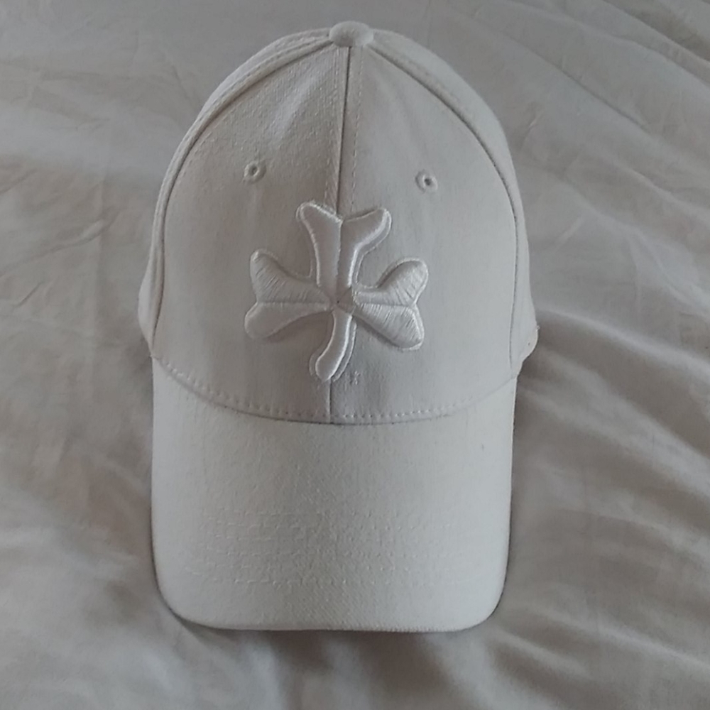 All White University of Notre Dame One Fit BallCap